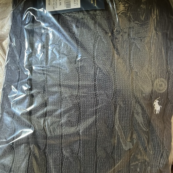 Polo Dark Gray Cable Knit Sweater - Picture 5 of 5